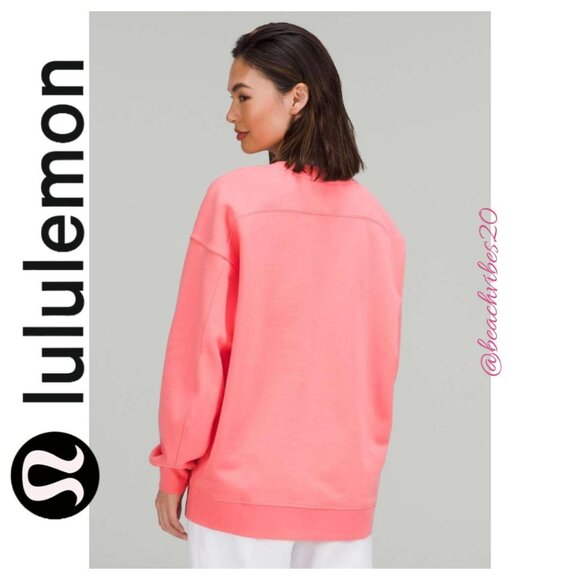 LULULEMON ATHLETICA Perfectly Oversized Crew Raspberry Cream 6 EUC LL-220 - Picture 4 of 14